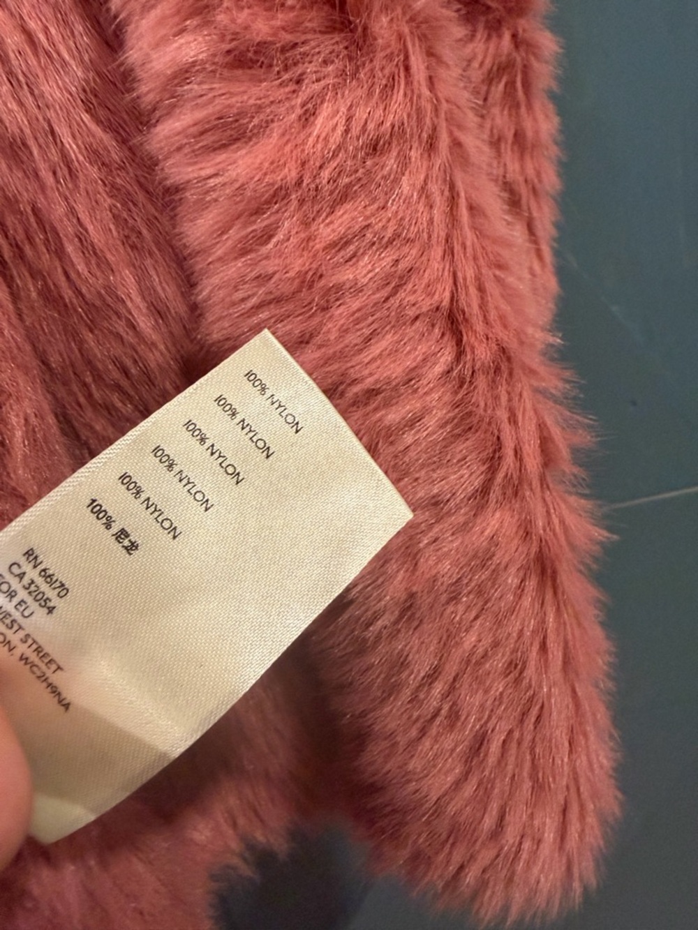 Free People Small Cardigan Sweater Dusty Pink Faux Fur Oversized Open Front - Picture 4 of 9